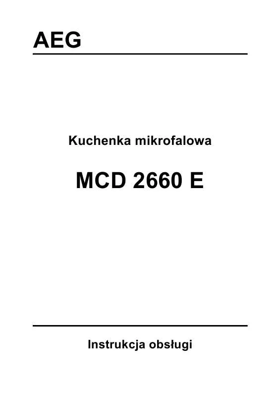 Mode d'emploi AEG-ELECTROLUX MCD2660E-M