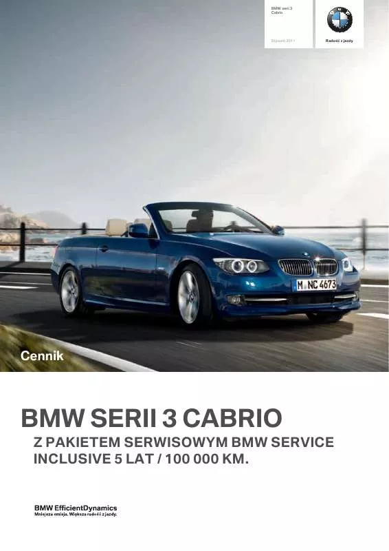 Mode d'emploi BMW 335 CABRIOLET