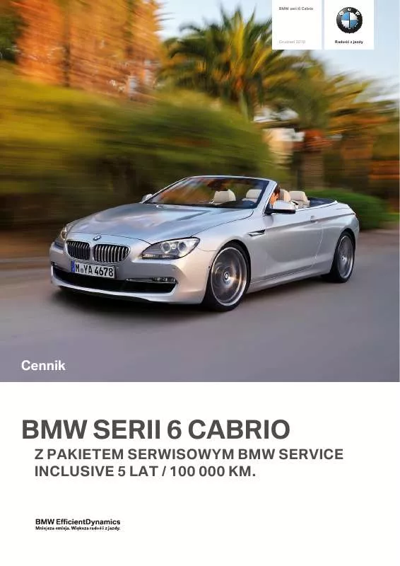 Mode d'emploi BMW 640I CABRIO