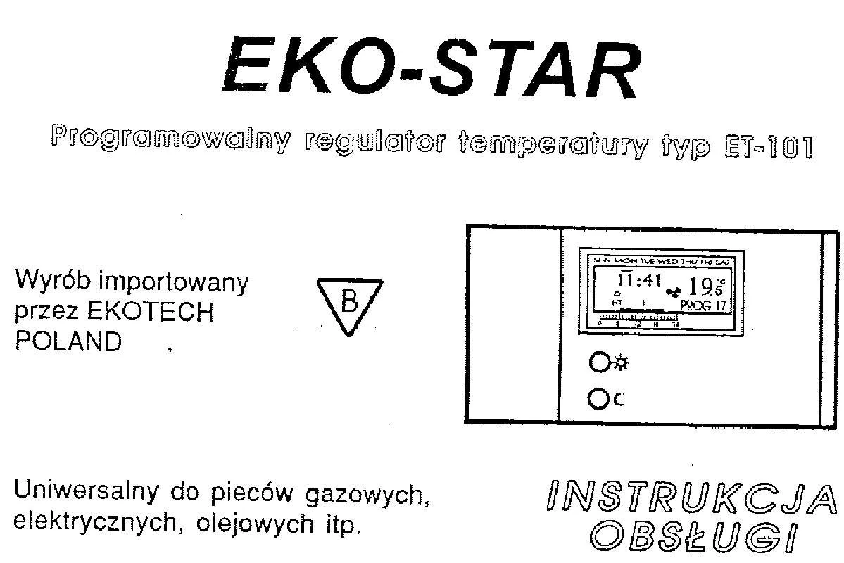 Mode d'emploi EKOTECH EKO-STAR ET-101