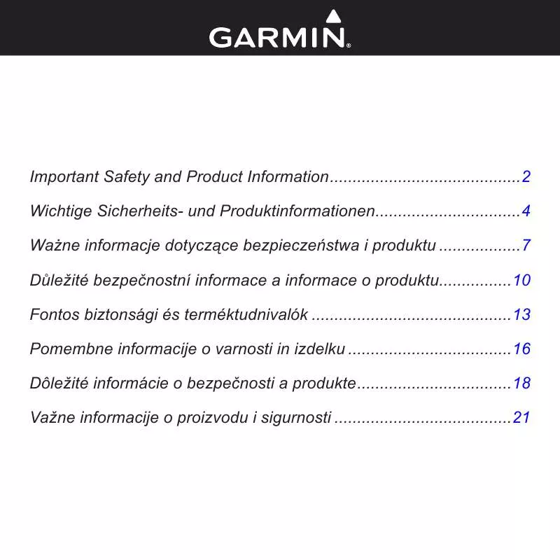 Mode d'emploi GARMIN NUVI 1250