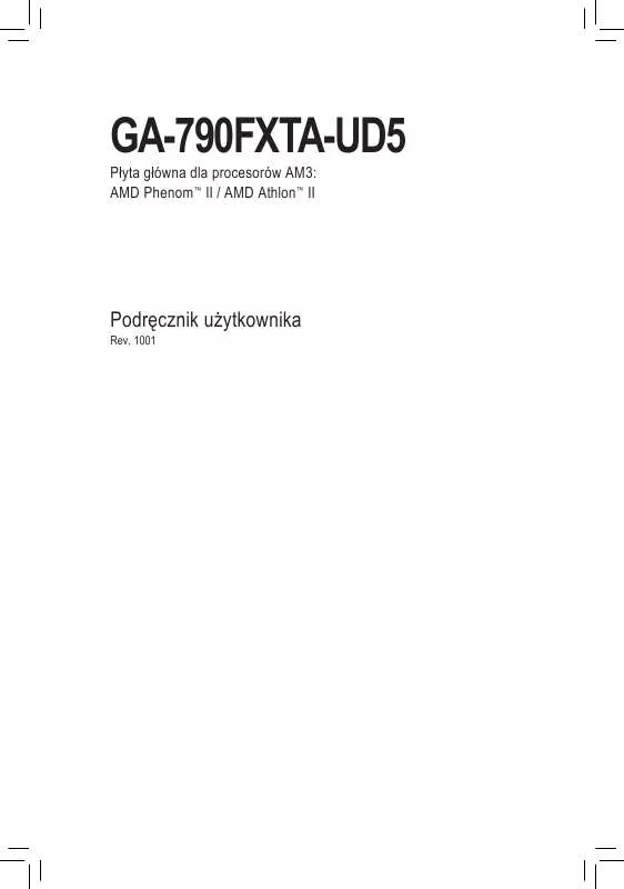 Mode d'emploi GIGABYTE GA-790FXTA-UD5
