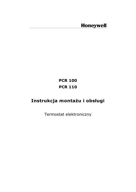 Mode d'emploi HONEYWELL PCR100
