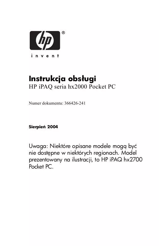 Mode d'emploi HP IPAQ HX2100 POCKET PC