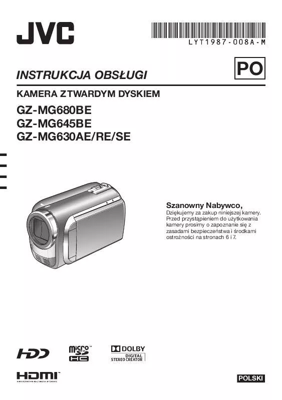 Mode d'emploi JVC GZ-MG680