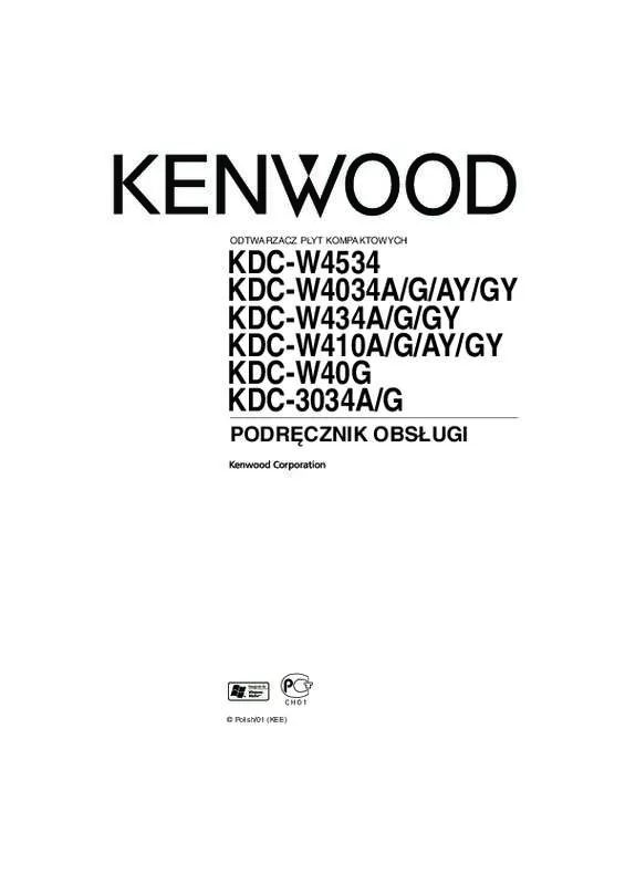 Mode d'emploi KENWOOD KDC-W3034