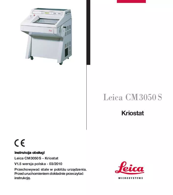 Mode d'emploi LEICA CM3050 S