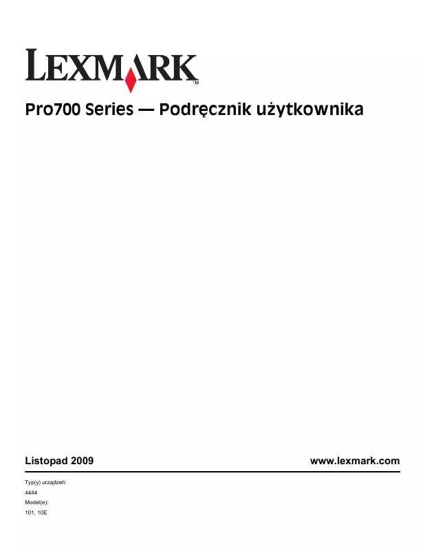 Mode d'emploi LEXMARK PREVAIL PRO700