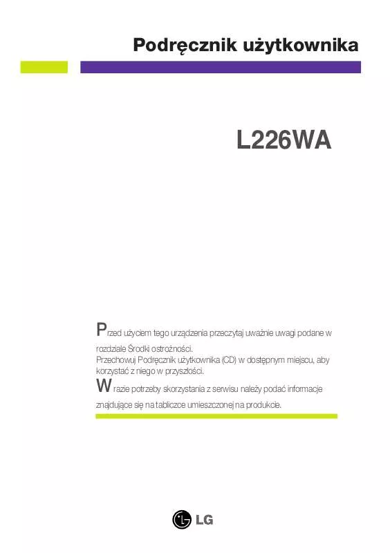 Mode d'emploi LG L226WA-WN