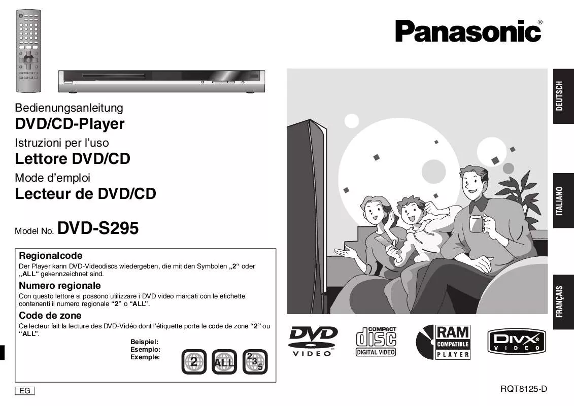 Mode d'emploi PANASONIC DVDS295EG