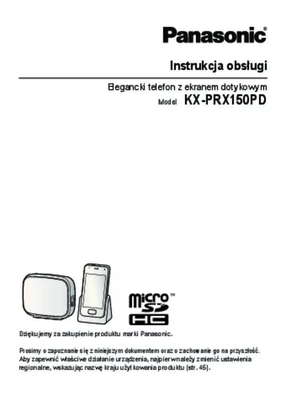 Mode d'emploi PANASONIC KX-PRX150PD