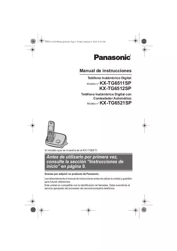 Mode d'emploi PANASONIC KXTG6512SP