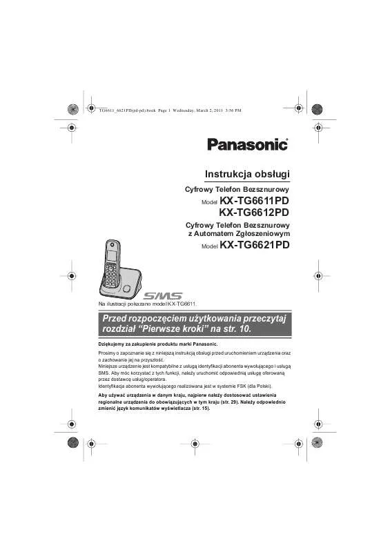 Mode d'emploi PANASONIC KX-TG6612PD
