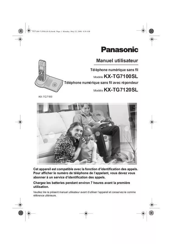 Mode d'emploi PANASONIC KXTG7100SL