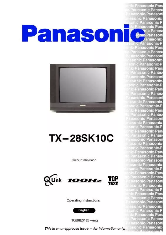 Mode d'emploi PANASONIC TX28SK10C