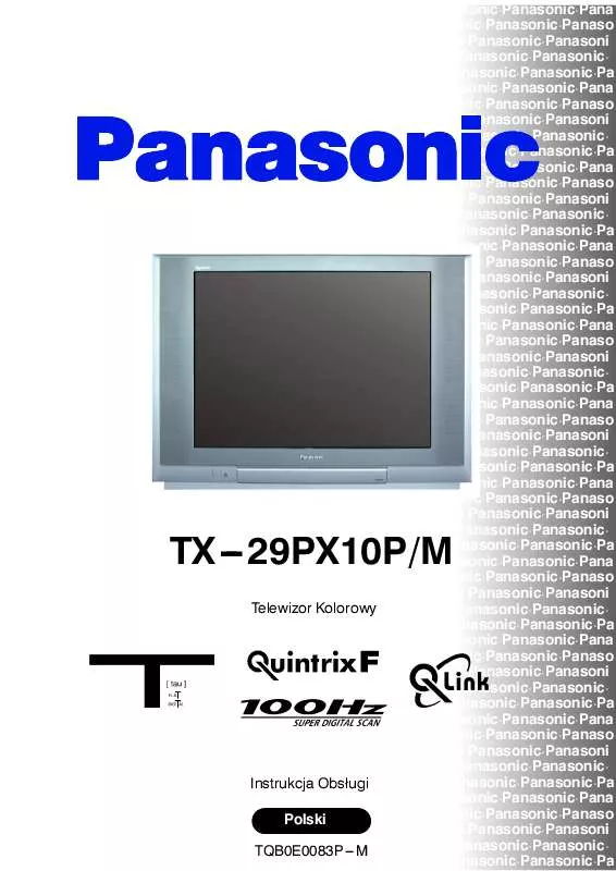 Mode d'emploi PANASONIC TX-29PX10PM