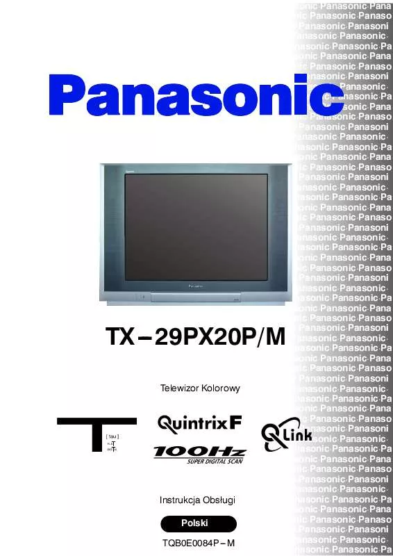 Mode d'emploi PANASONIC TX-29PX20PM