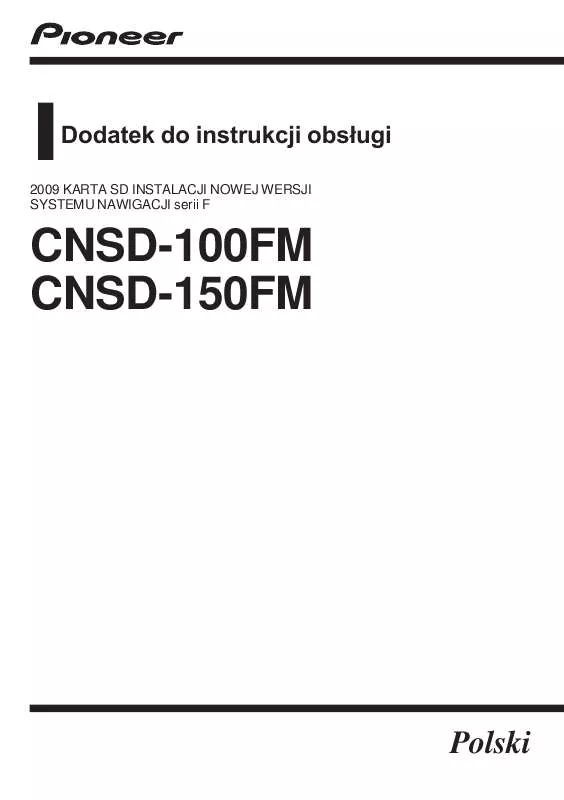 Mode d'emploi PIONEER CNSD-100FM