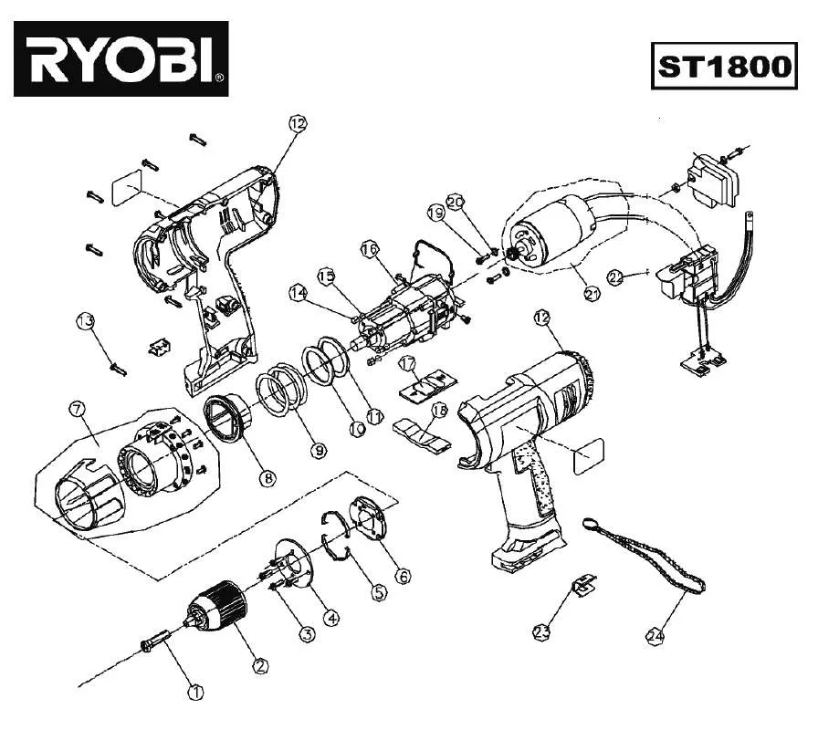 Mode d'emploi RYOBI ST1800
