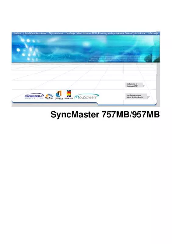 Mode d'emploi SAMSUNG SYNCMASTER 757MB