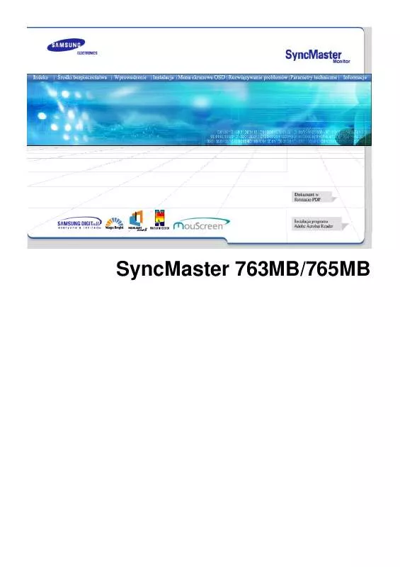 Mode d'emploi SAMSUNG SYNCMASTER 763MB