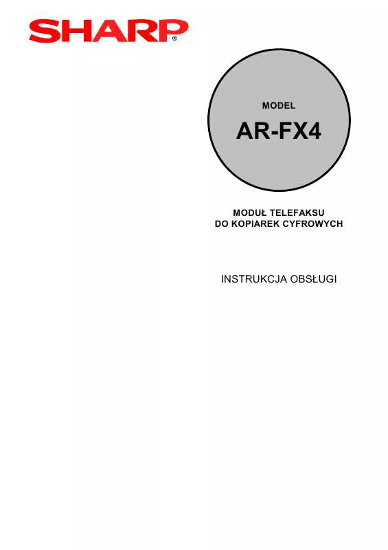 Mode d'emploi SHARP AR-FX4