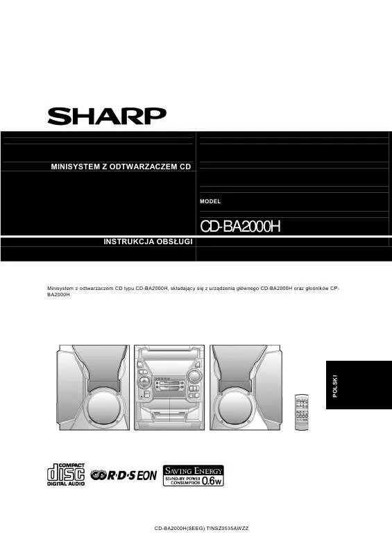 Mode d'emploi SHARP CD-BA2000H