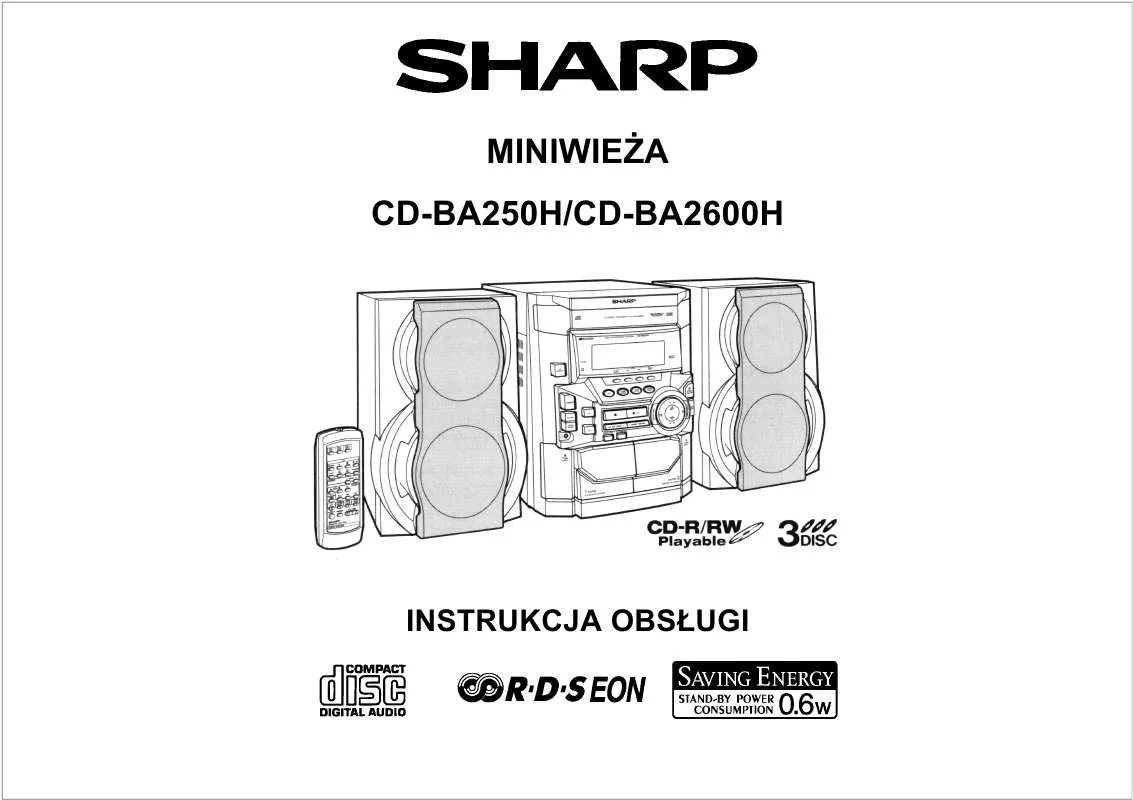 Mode d'emploi SHARP CD-BA250H