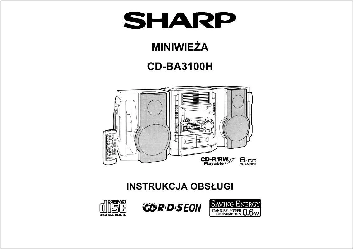 Mode d'emploi SHARP CD-BA3100H