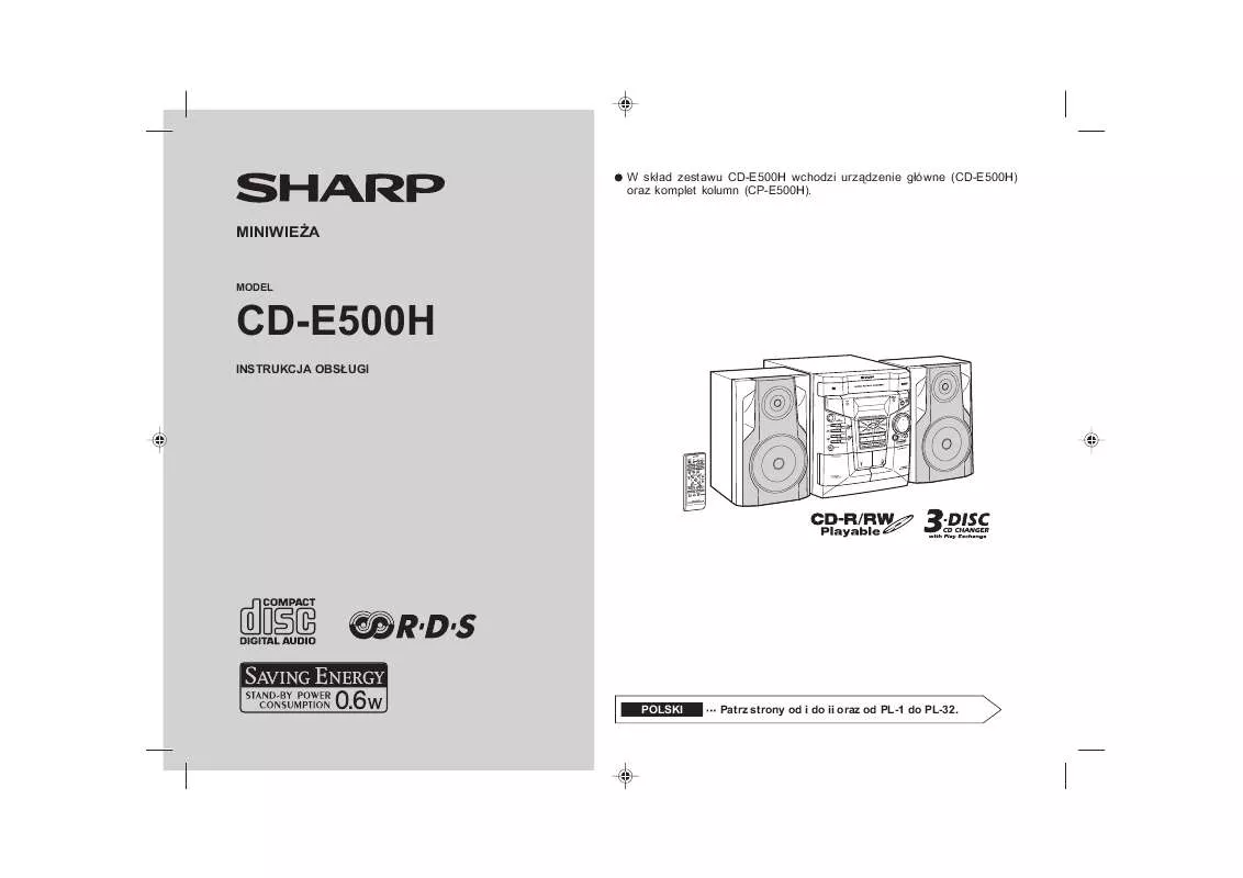 Mode d'emploi SHARP CD-E500H