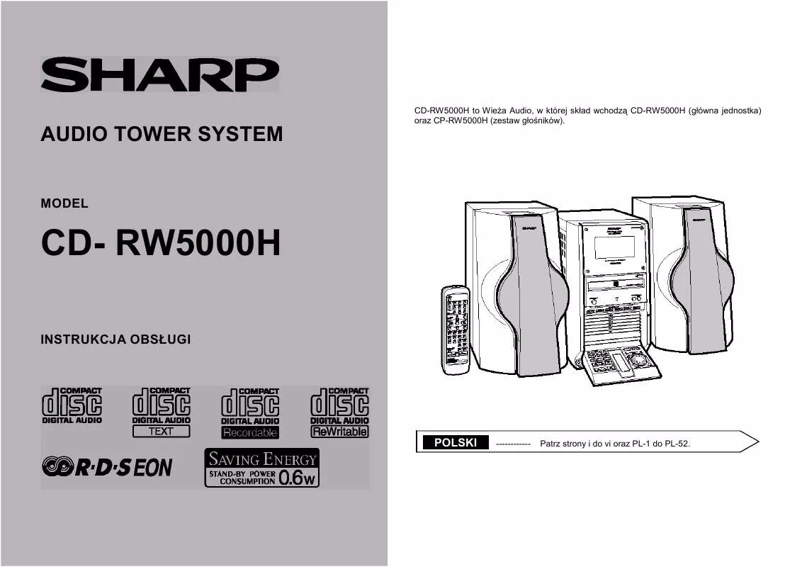 Mode d'emploi SHARP CD-RW5000H