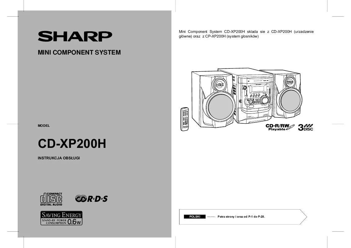 Mode d'emploi SHARP CD-XP200H