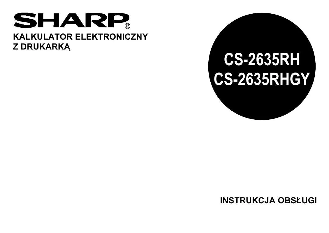 Mode d'emploi SHARP CS-2635RH
