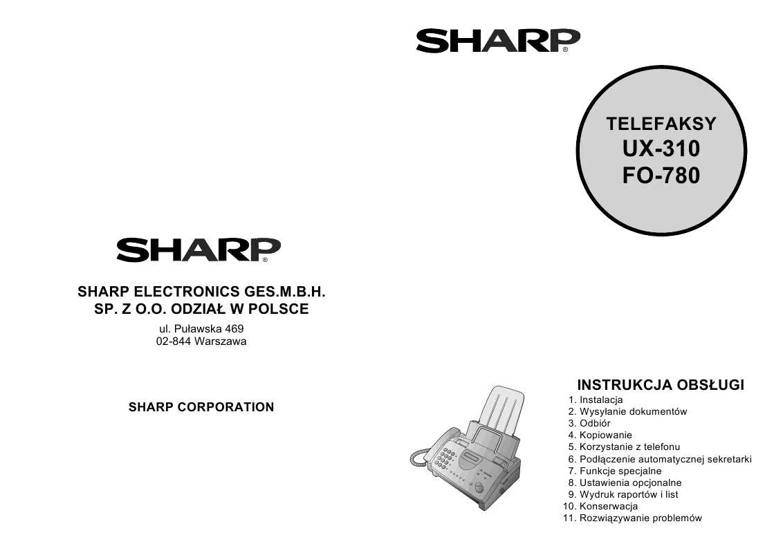 Mode d'emploi SHARP FO-780