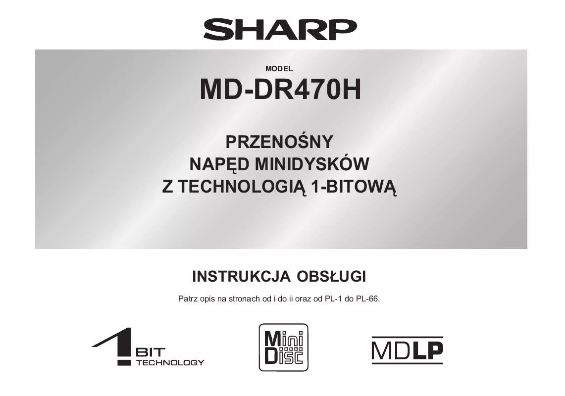 Mode d'emploi SHARP MD-DR470H
