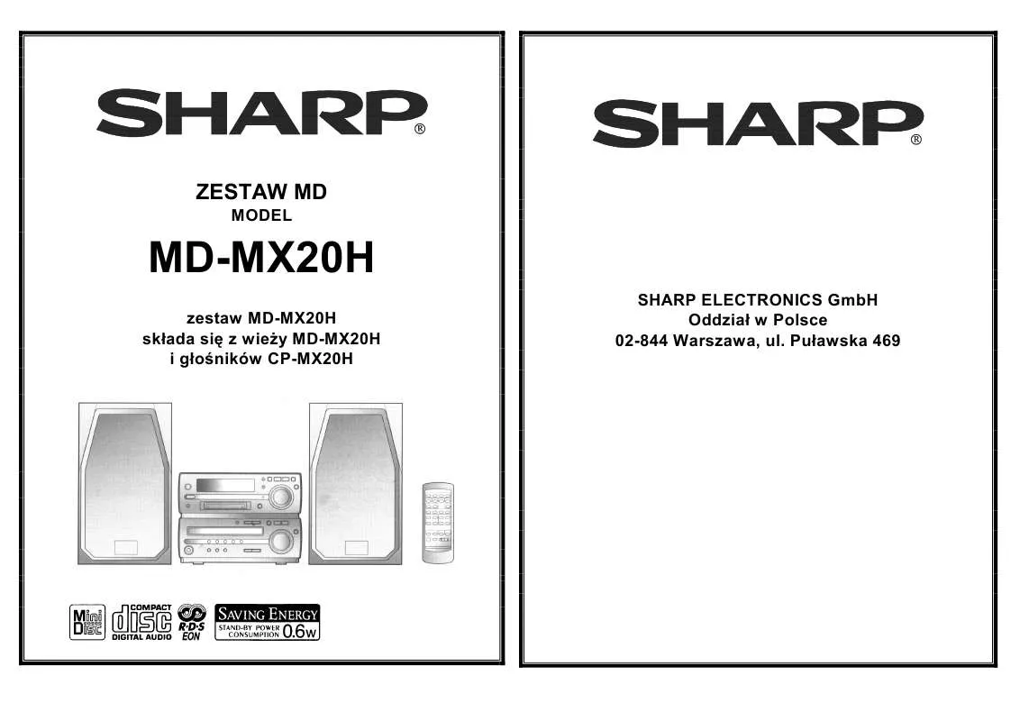 Mode d'emploi SHARP MD-MX20H
