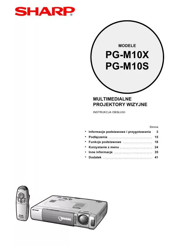 Mode d'emploi SHARP PG-M10X