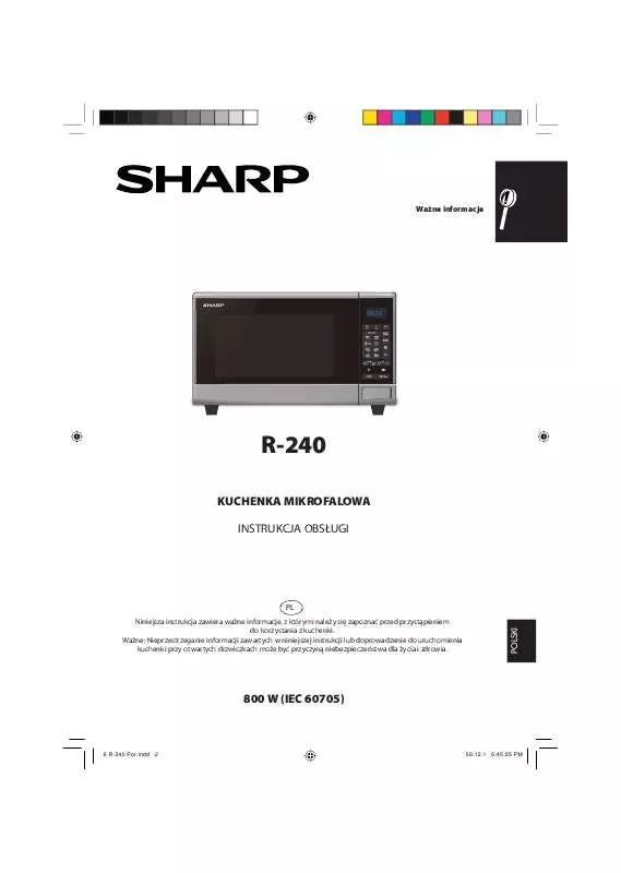 Mode d'emploi SHARP R-240