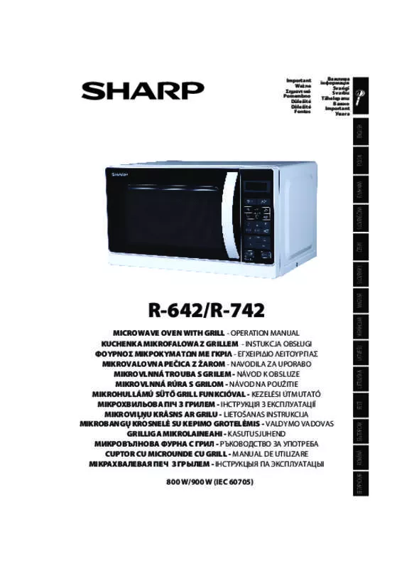 Mode d'emploi SHARP R-642/742