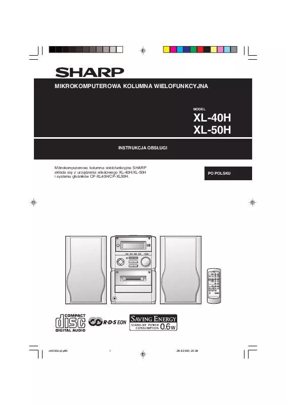 Mode d'emploi SHARP XL-50H