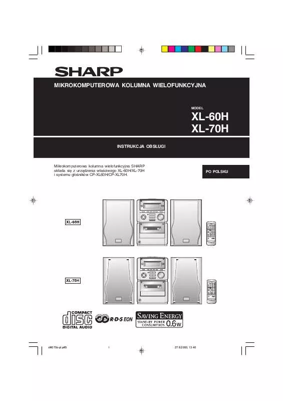 Mode d'emploi SHARP XL-70H