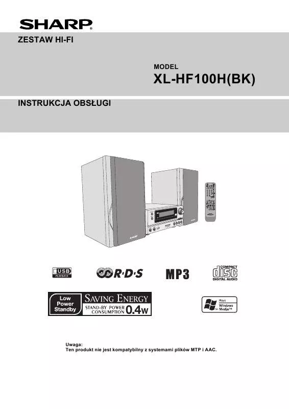Mode d'emploi SHARP XL-HF100HBK