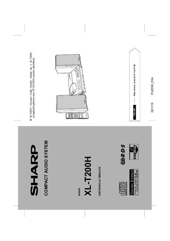Mode d'emploi SHARP XL-T200H