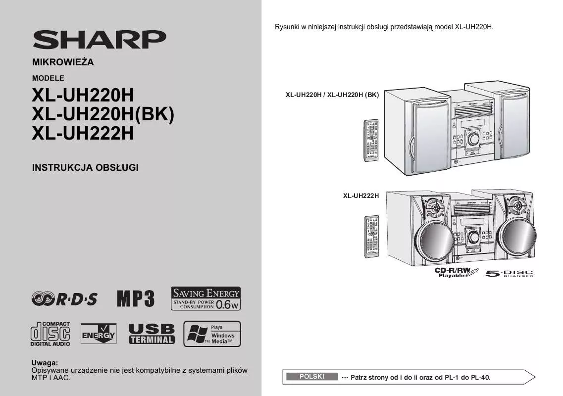 Mode d'emploi SHARP XL-UH220HBK