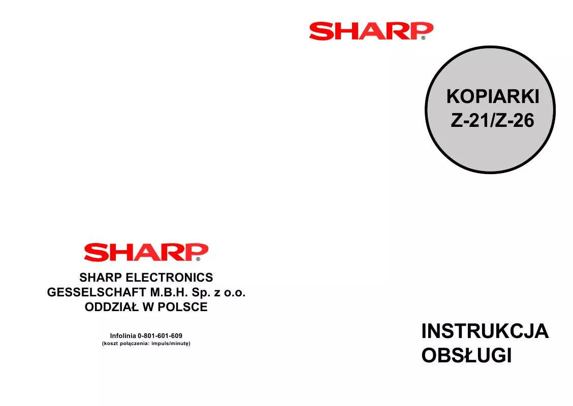Mode d'emploi SHARP Z-21