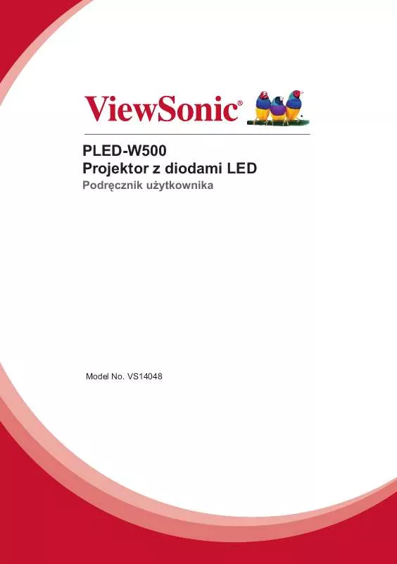 Mode d'emploi VIEWSONIC PLED-W500