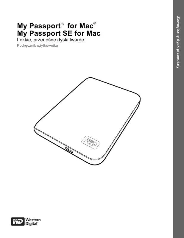 Mode d'emploi WESTERN DIGITAL MY PASSPORT FOR MAC