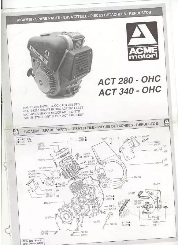 Mode d'emploi ACME ACT 280 OHC