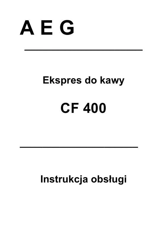Mode d'emploi AEG-ELECTROLUX CF 400 CAFAMOSA
