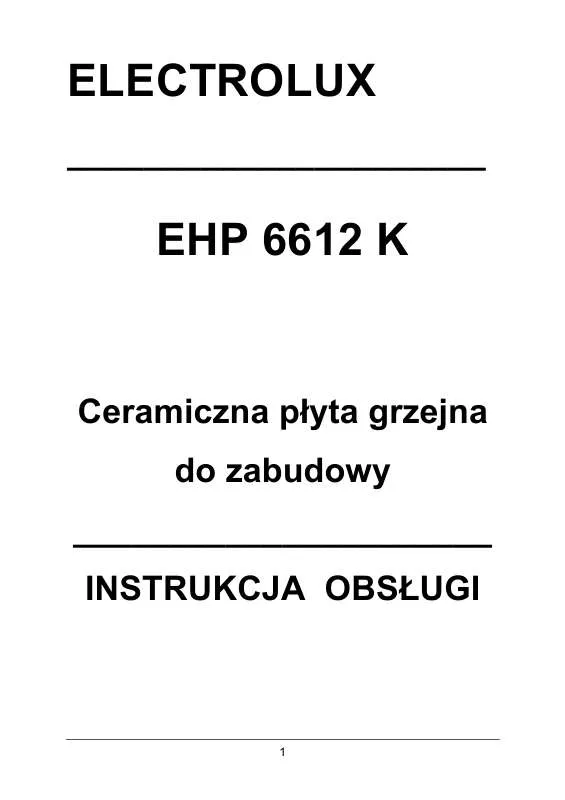 Mode d'emploi AEG-ELECTROLUX EHP6612K
